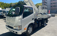 日野 デュトロ 12m高所作業車 ブーム後方格納 バケット200Kg タダノAT-121TR 作業床高12.1m ジャッキ及びブーム自動格納張出 アワメーター2930H 総重量6615Kg TKG-XZU600X